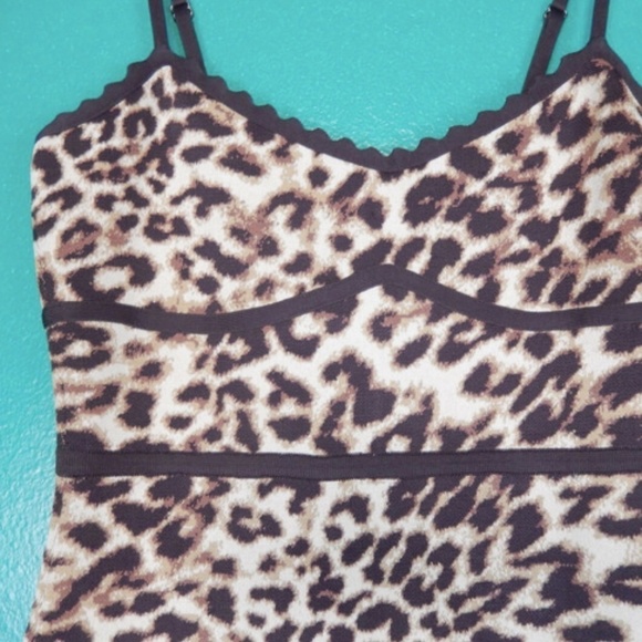 Bcbg Max Azria Knit Bodycon Sexy Leopard Pencil Cocktail Dress Nwt M - Picture 5 of 7